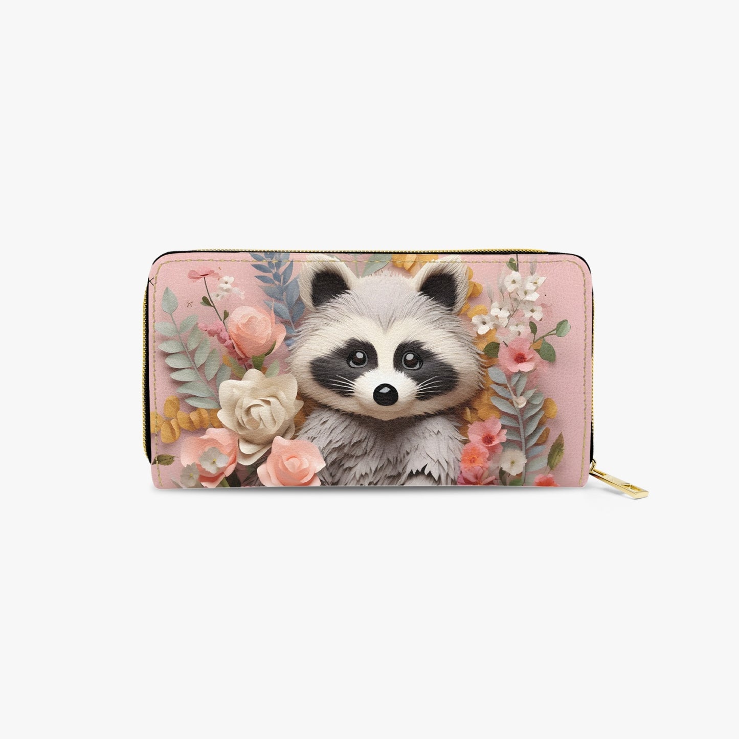 Long Type Zipper Purse - Racoon