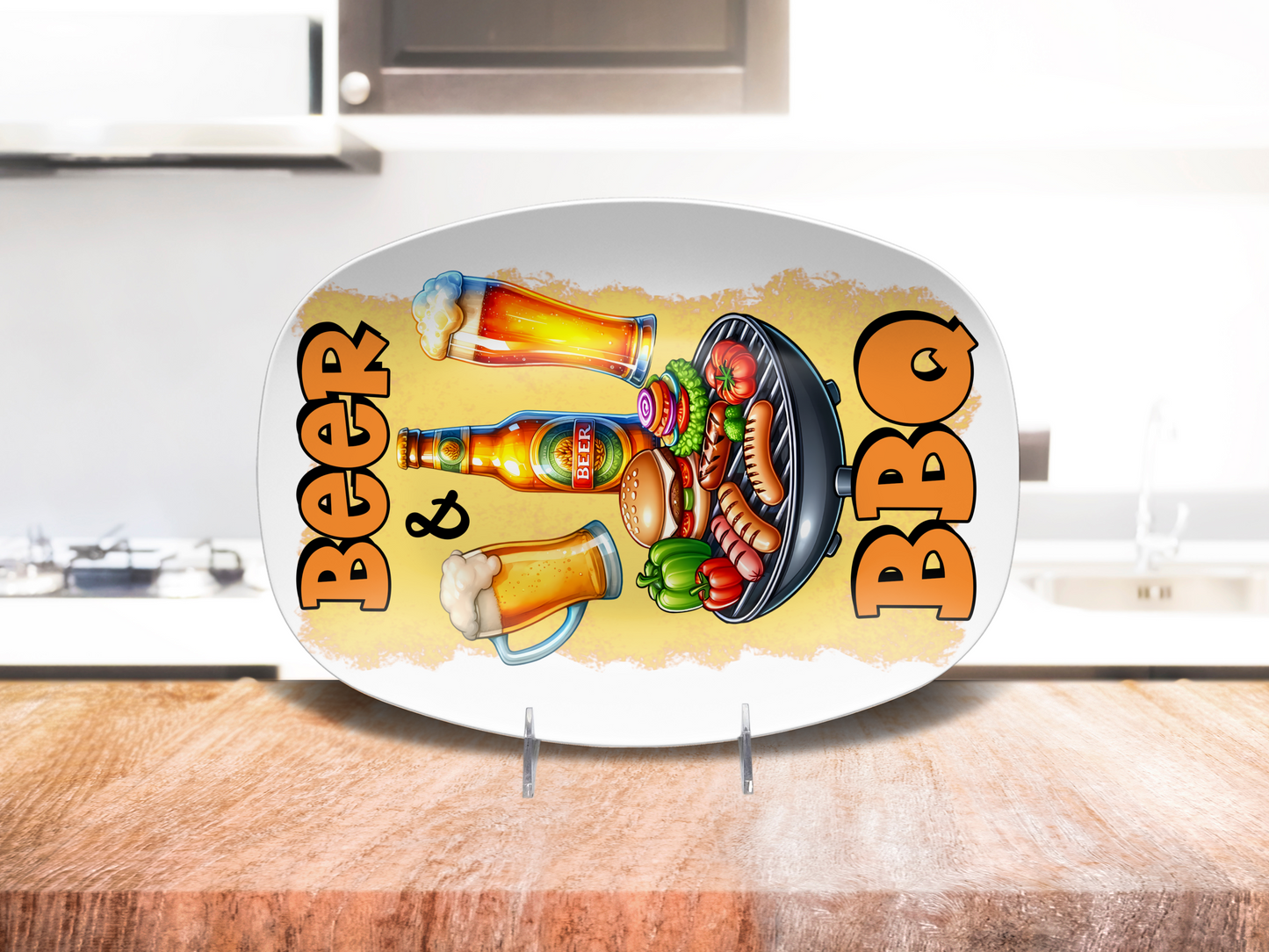 Beer & BBQ 10"x14" Platter