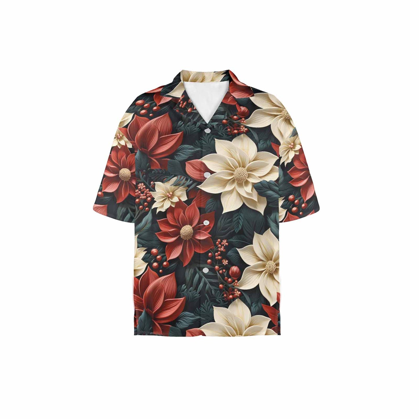 Red Poinsettia Women's Hawaiian Shirt
