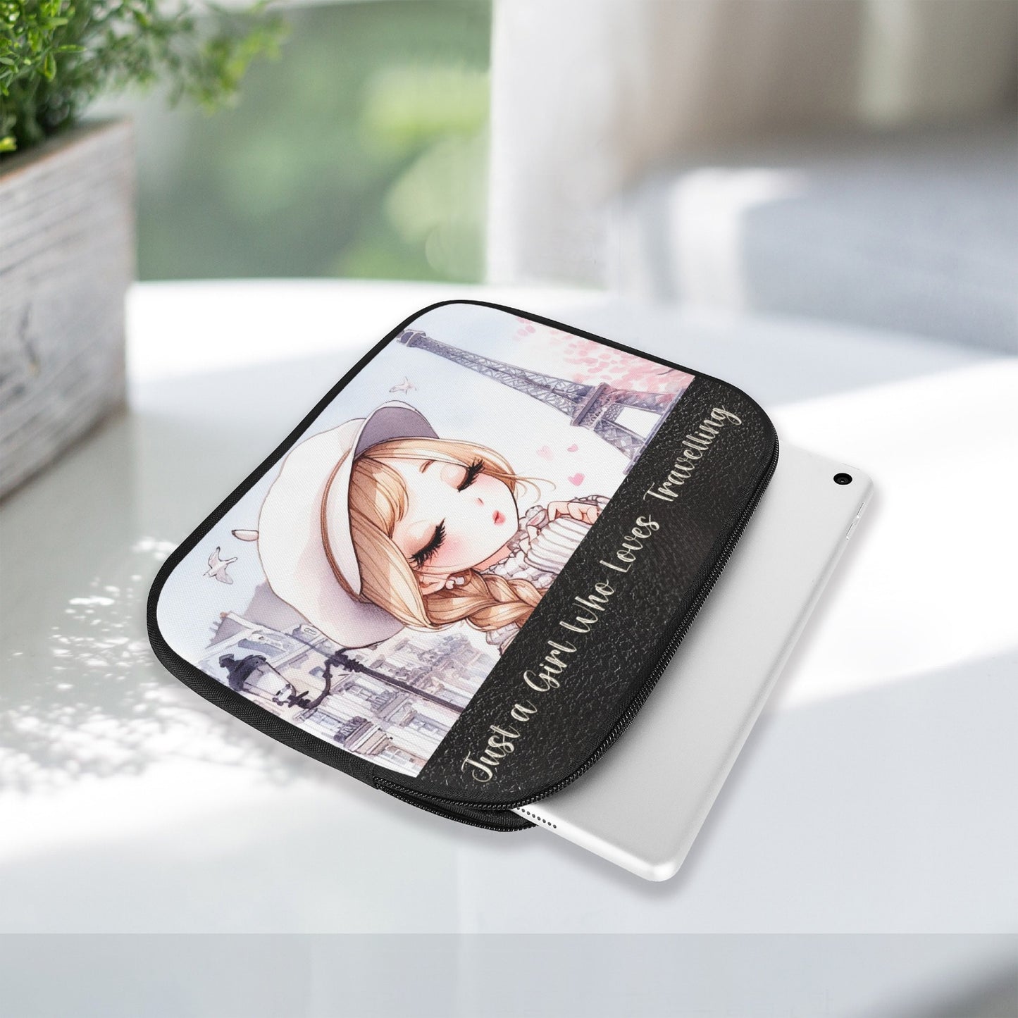 Tablet Sleeve - Just a Girl Who Loves Travelling