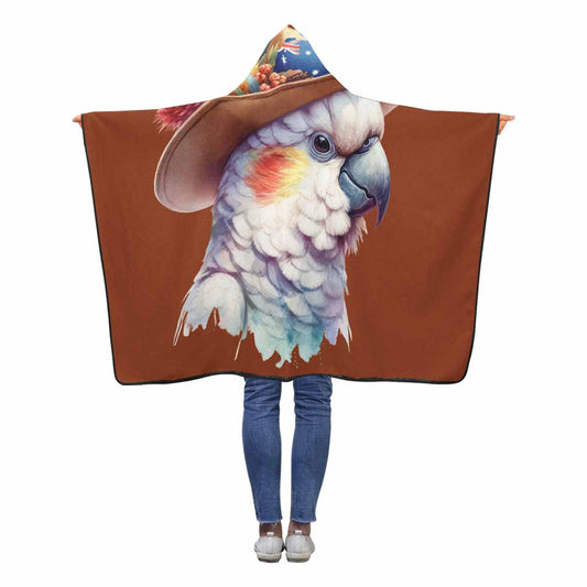 Australian Animal Cockatoo Awd1333  Hooded Blanket 50"x40"