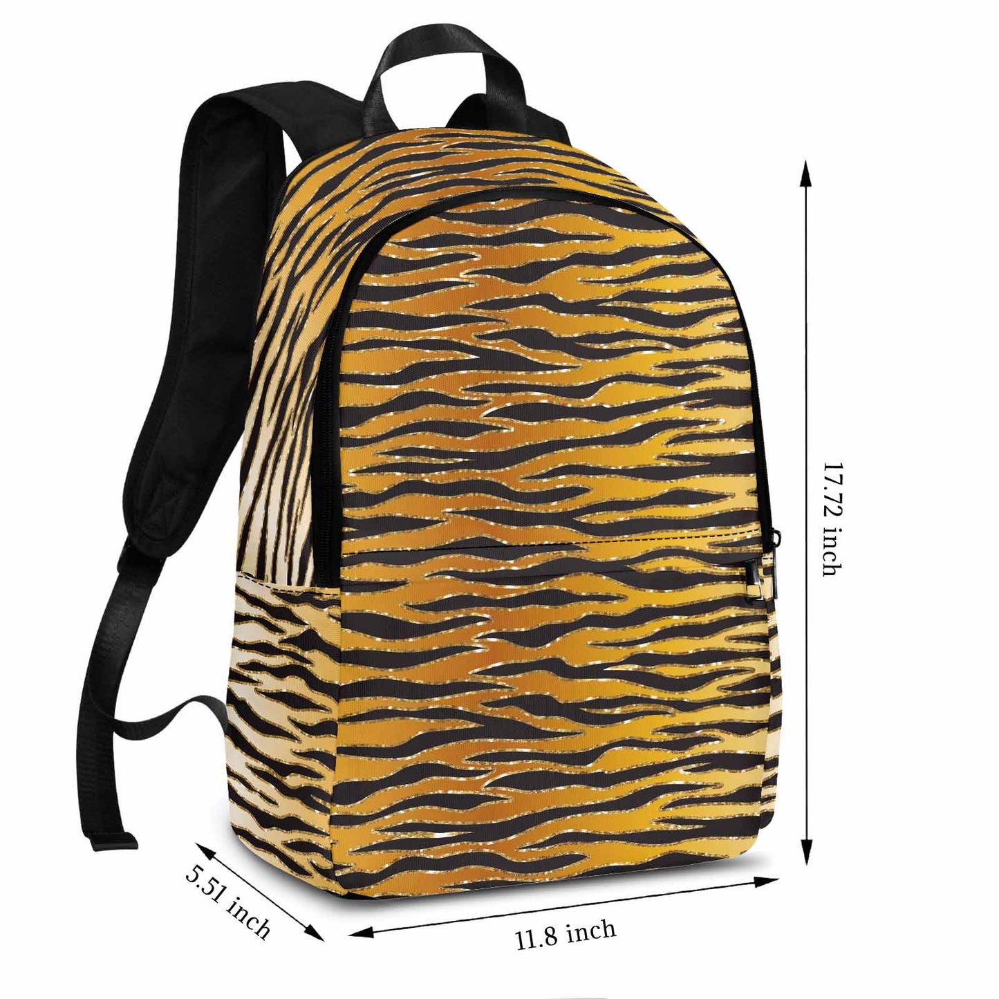 Glitter Gold Animal Print  Adult Casual Backpack