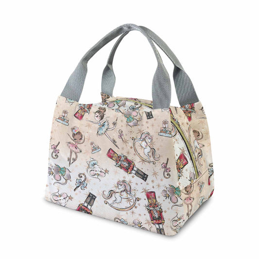 Nutcracker Portable Lunch Bag-Grey Handle