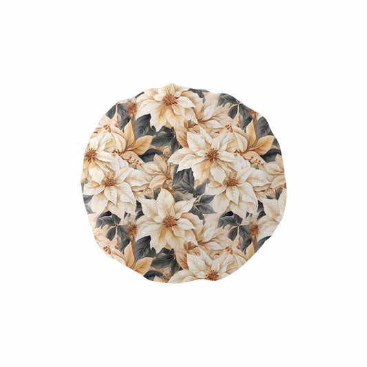 Cream Poinsettia2  Shower Cap