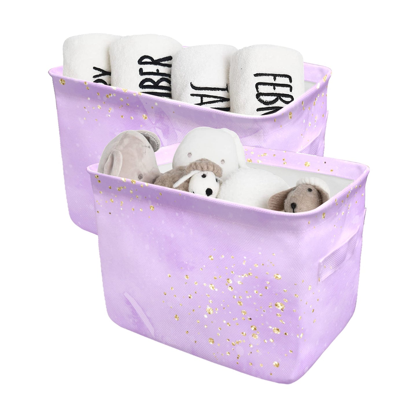 Purple Fabric Storage Basket