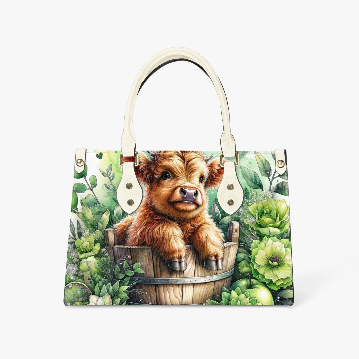 Women's Tote Bag - Long Strap - Highland Cow