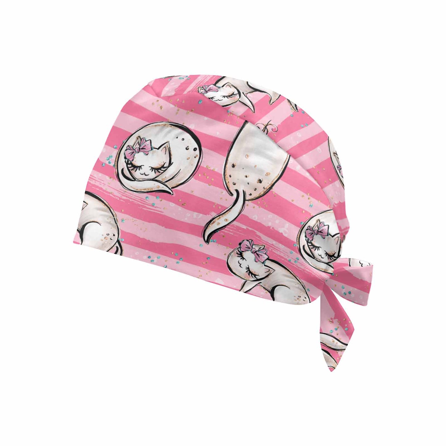 Pink Cats  Scrub Cap