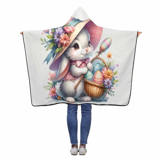 Easter Bunny Awd1338  Hooded Blanket 50"x40"