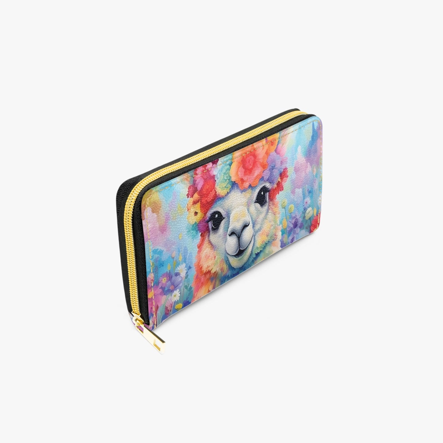 Long Type Zipper Purse - Llama