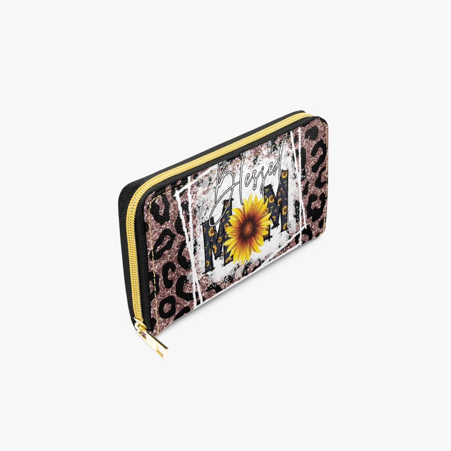 Long Type Zipper Purse - Leopard Print, Sunflower, Blessed Mum/Mom