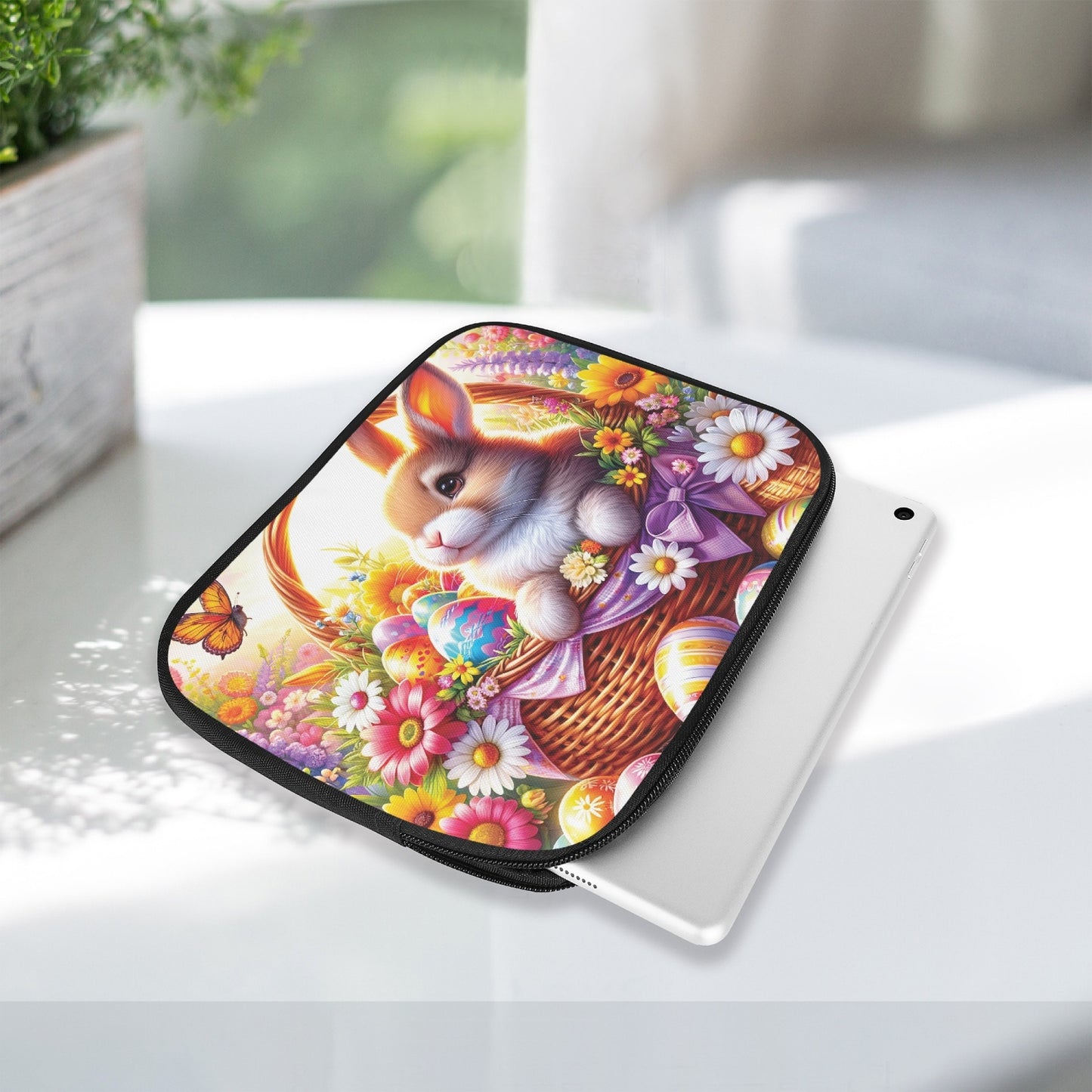 iPad Sleeve - Easter, Rabbit in Basket, awd-617