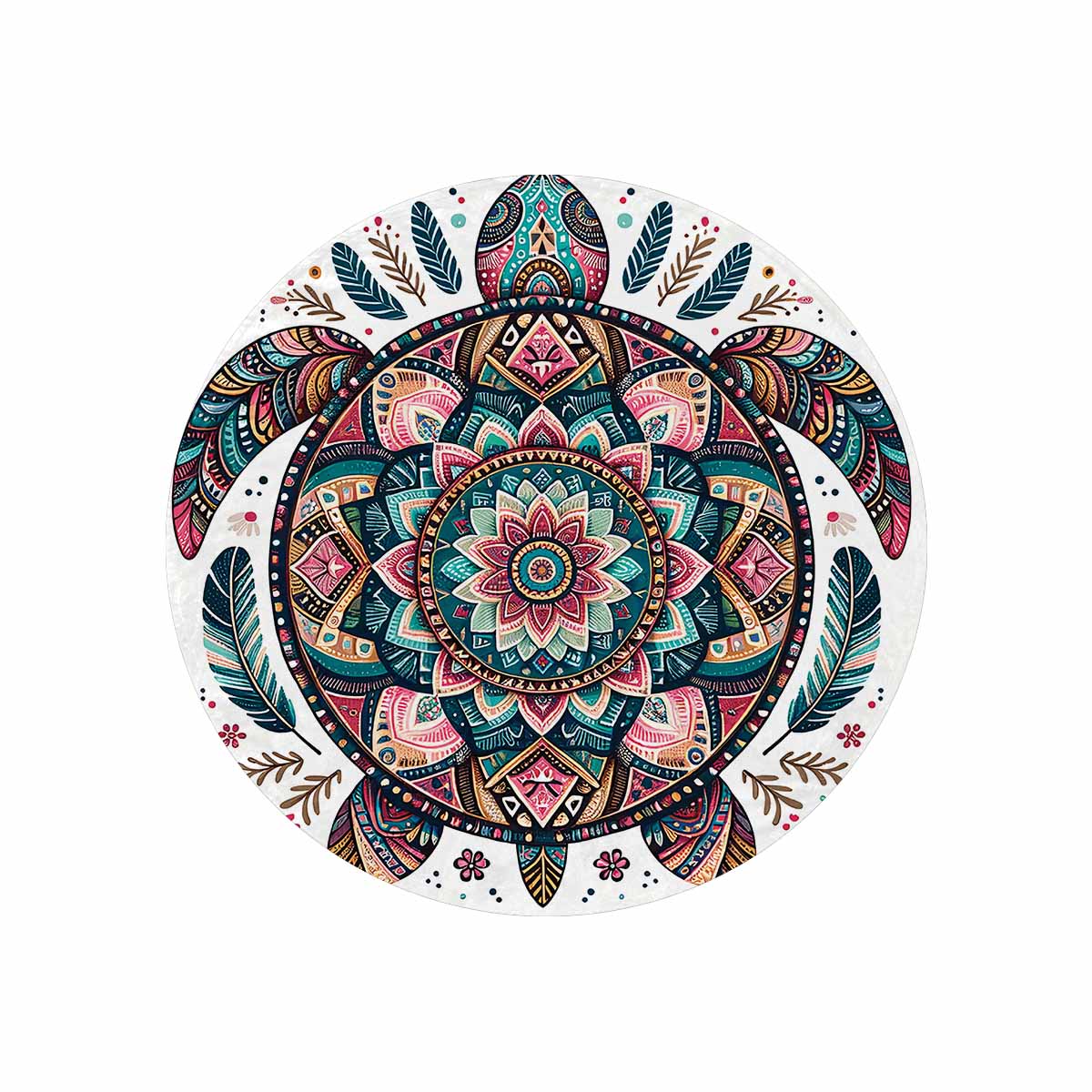 Mandella_Turtle_Awd35149  Circular Micro Fleece Blanket 47"