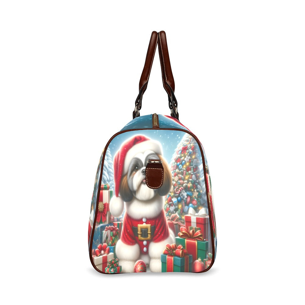 Puppy Christmas awd02 Waterproof Travel Bag/Small (Model 1639)