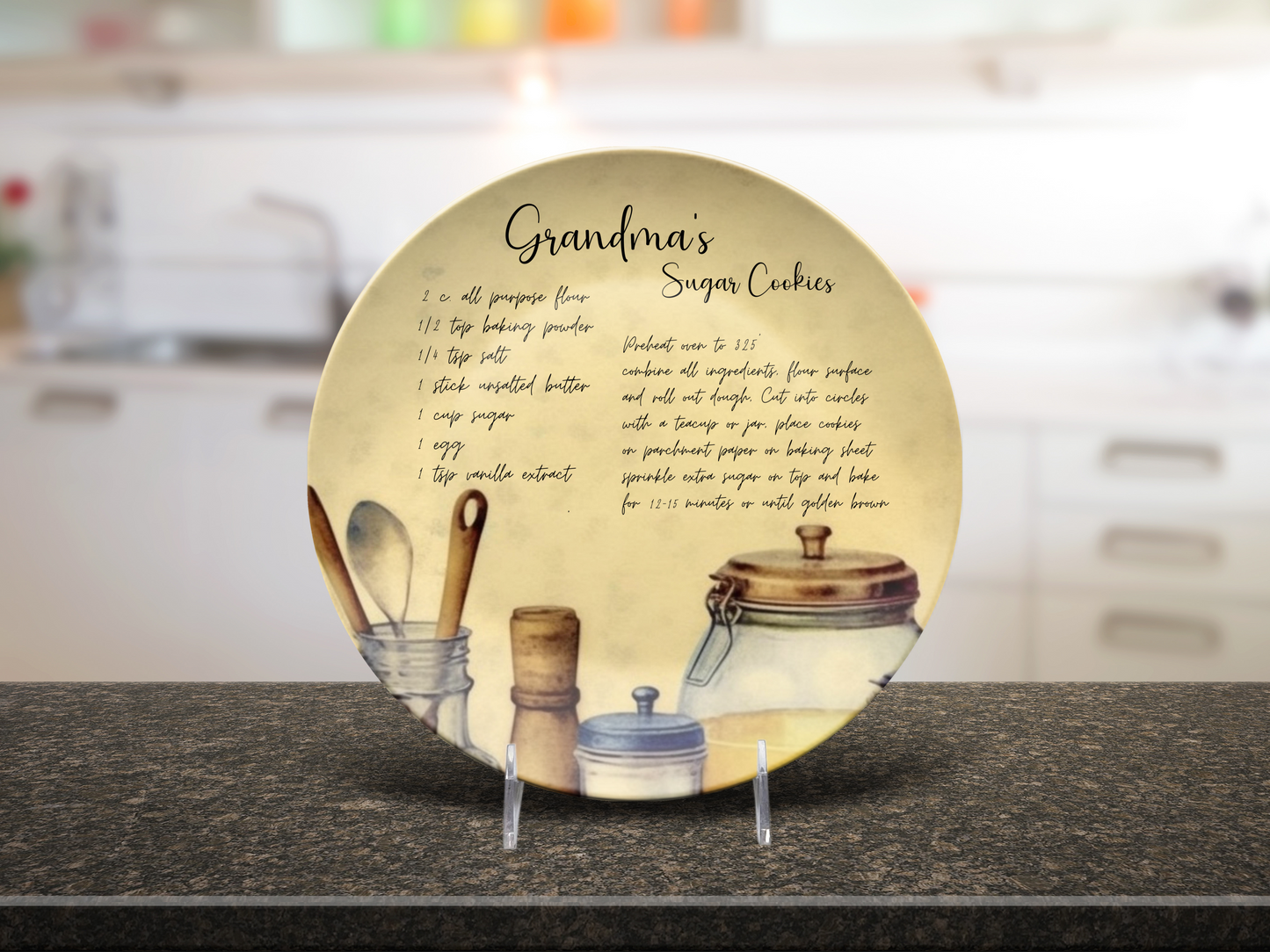 Personalised Handwritten Family Recipe Heirloom Plate/Platter