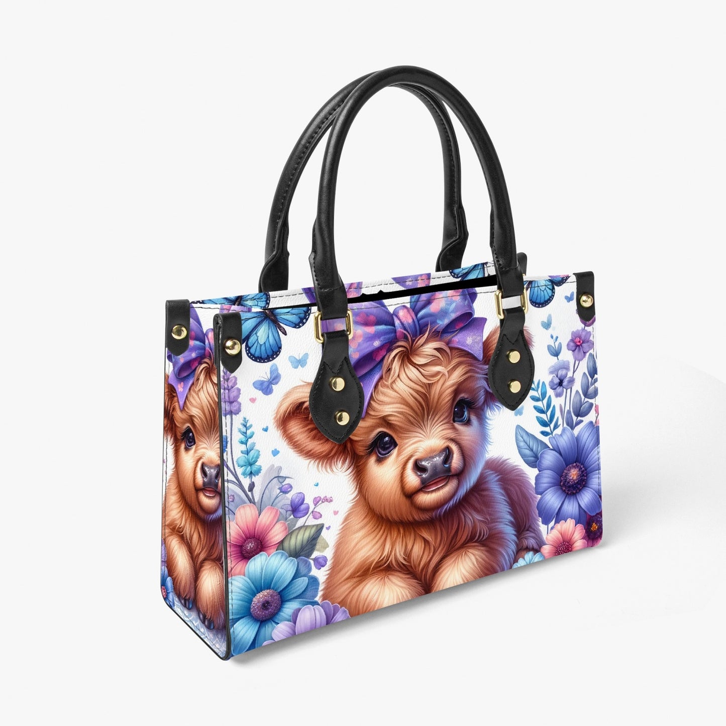 Women's Tote Bag - Long Strap - Highland Cow