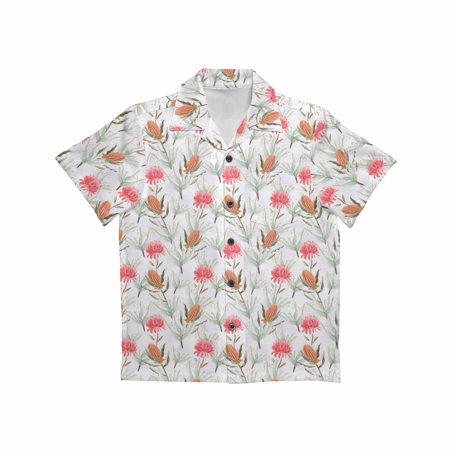 Australian Wattle 50  Little Boys Hawaiian Shirt