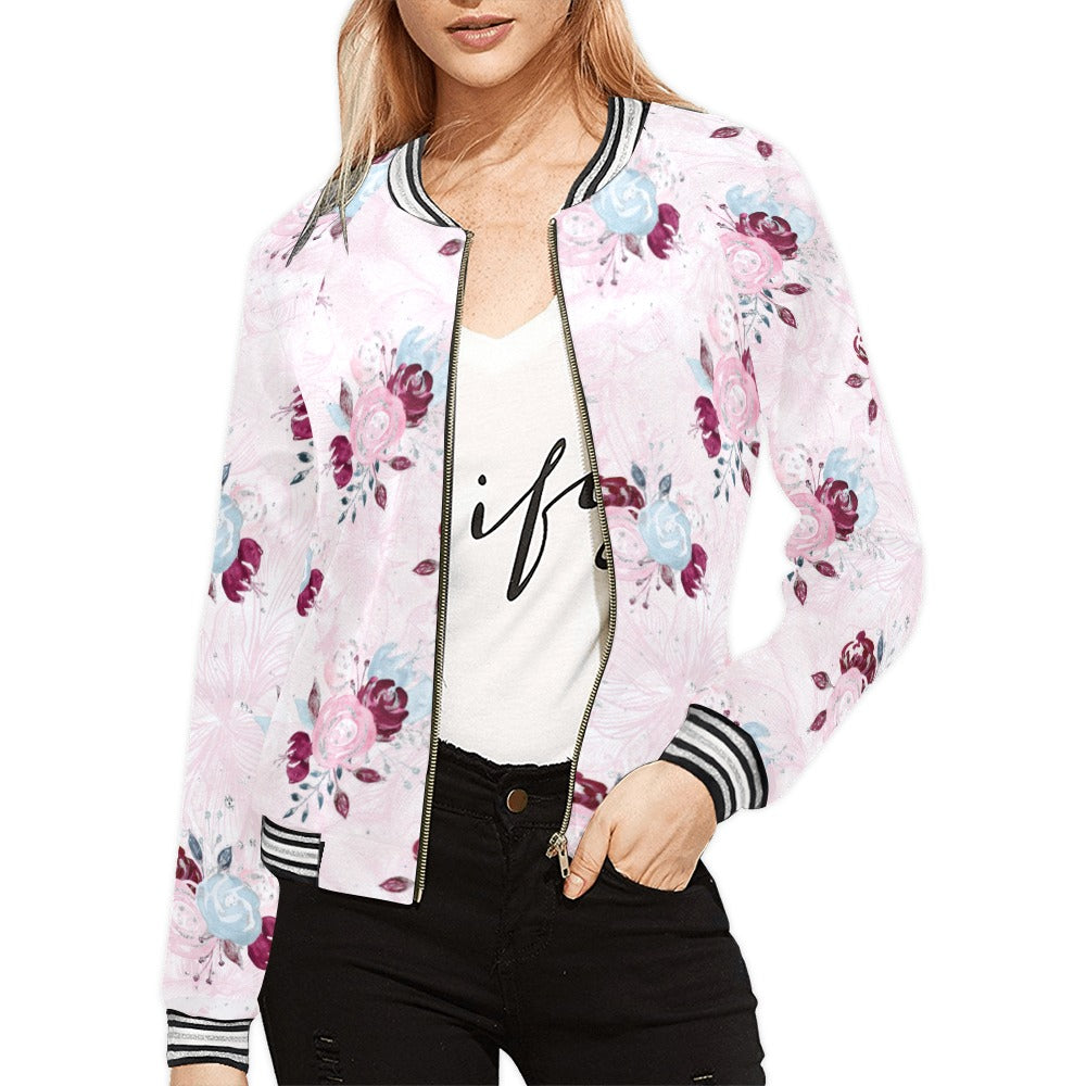 Roses Bomber Jacket for Women