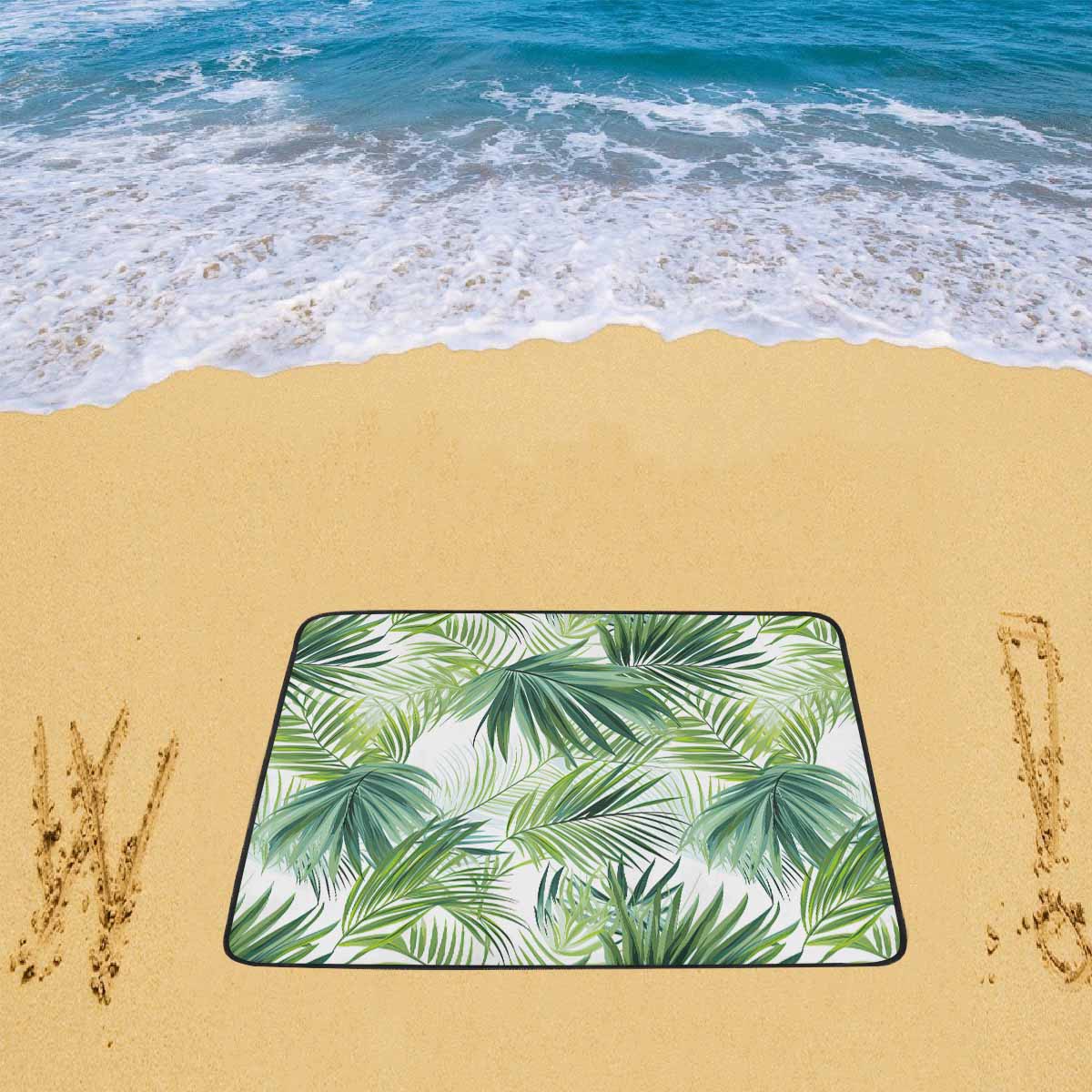 Green Palm Leaves  Beach Mats 78"x 60"