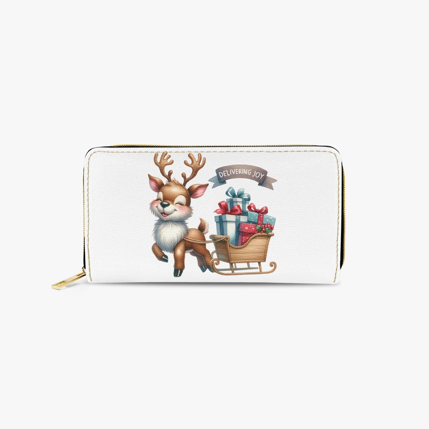 Long Type Zipper Purse - Christmas, Reindeer