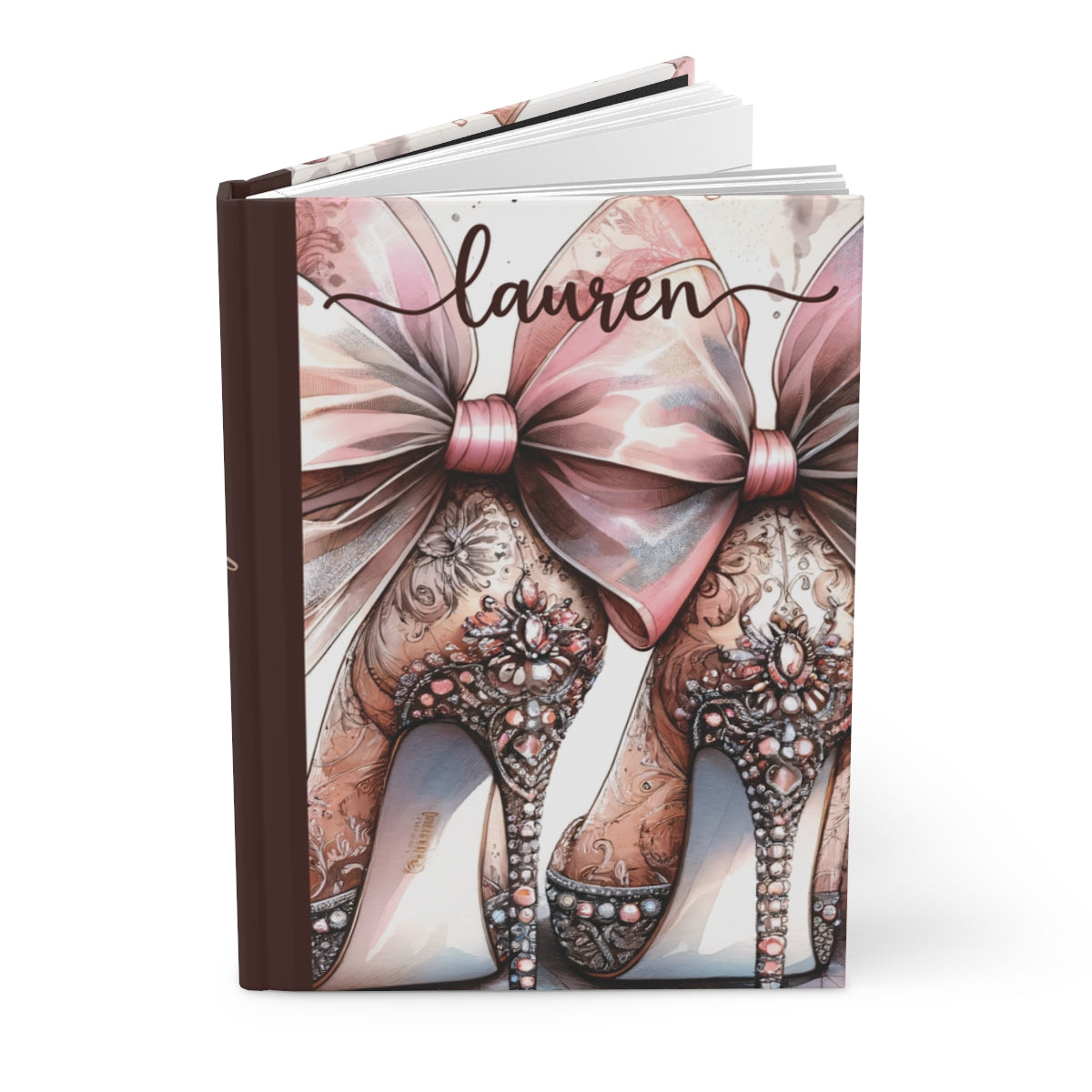 Personalised Hardcover Wedding Journal Matte, Country and Western, High Heels, awd-1772
