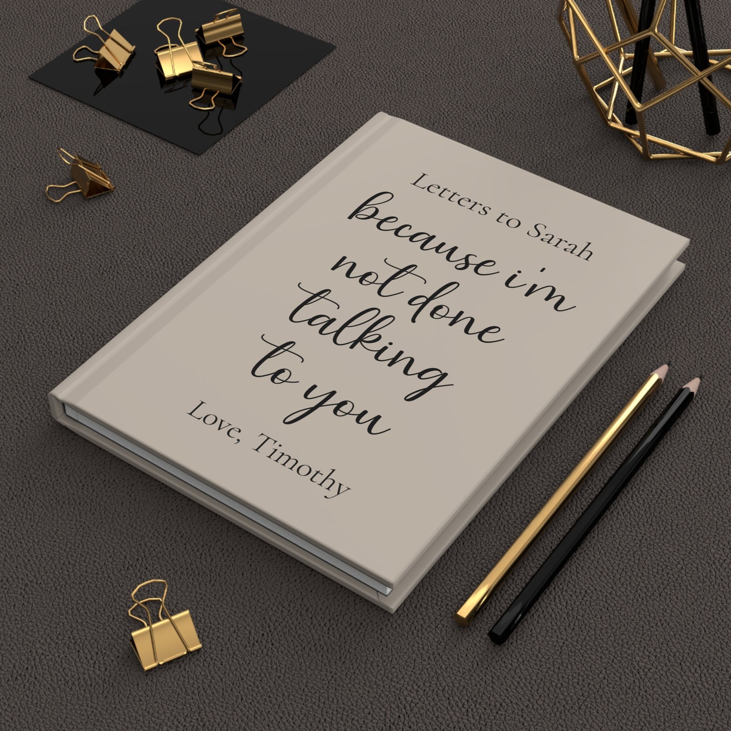 Custom Hardcover Journal, Personalized Notebook Gift, Matte Finish Journal, Inspirational Writing Journal, Customizable Cover, Gift for Writers