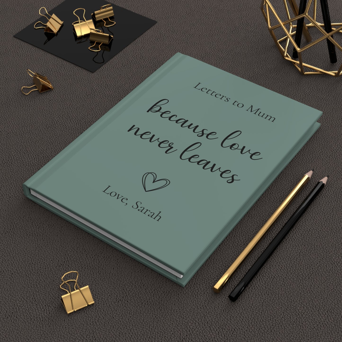 Personalized Journal Gift, Custom Hardcover Notebook, Heart Design, Lined Pages, Mother's Day Gift, Writing Diary, Thoughtful Present