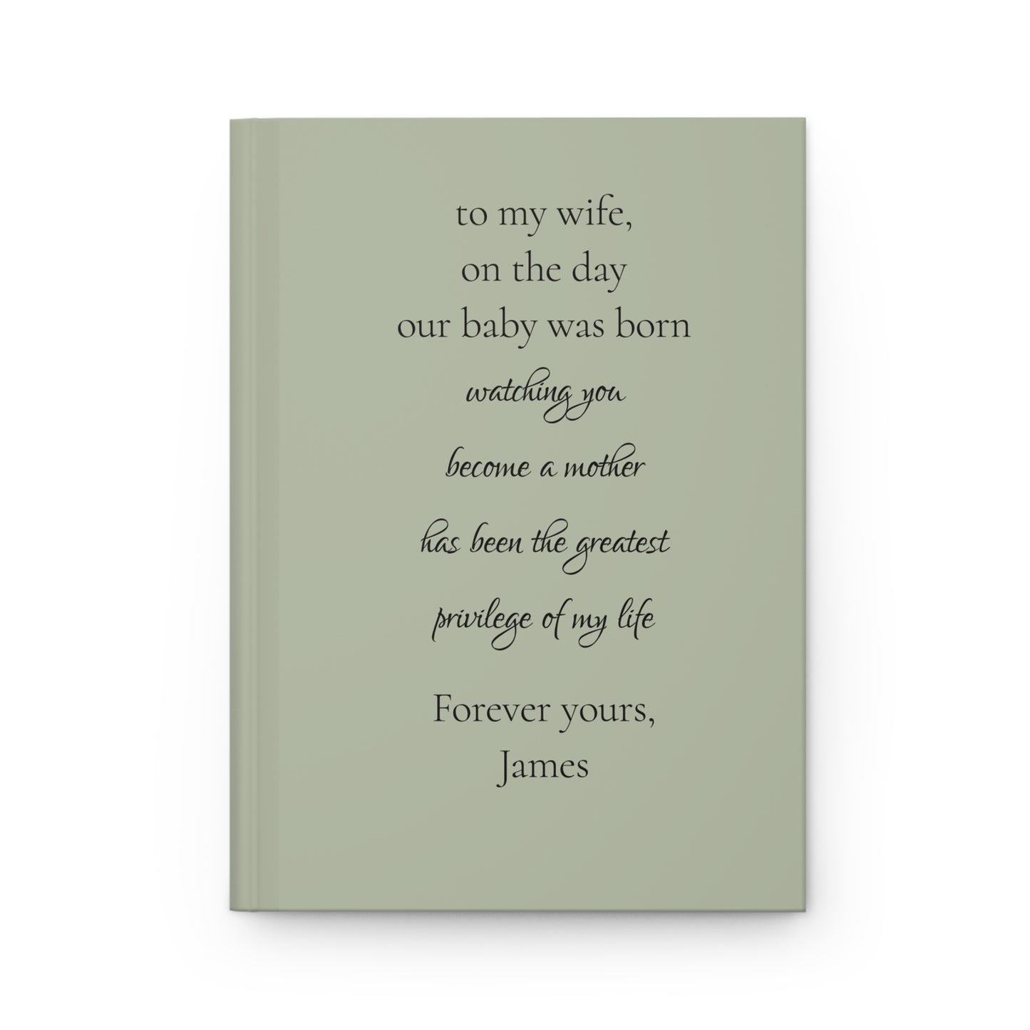 Personalized Hardcover Journal, Custom Design Notebook, Elegant Gift for Wife, Unique Writing Journal, Special Keepsake