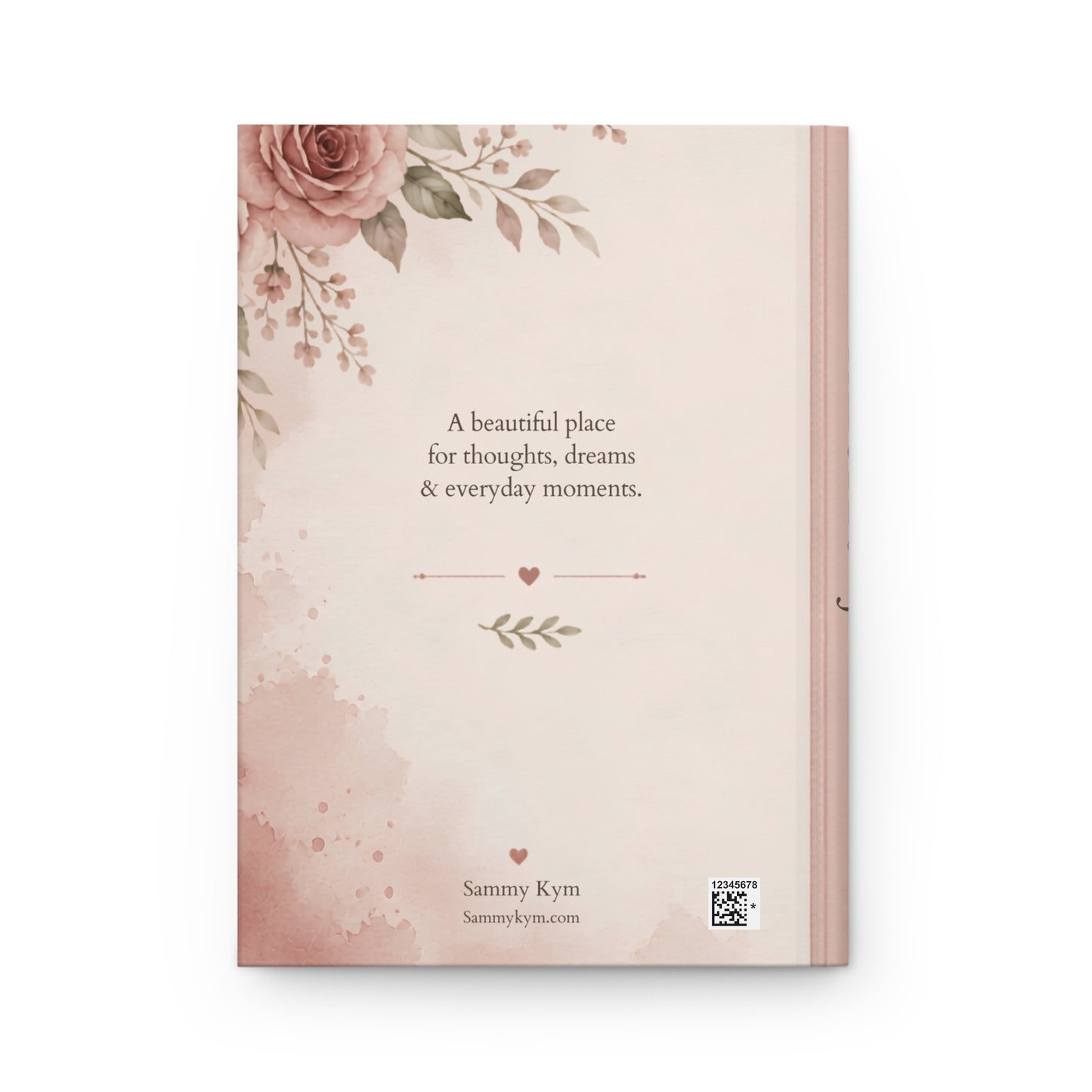 Custom Floral Hardcover Journal, Personalized Name Notebook, Floral Design Diary, Matte Finish, Gift for Writers, Hardcover Journal