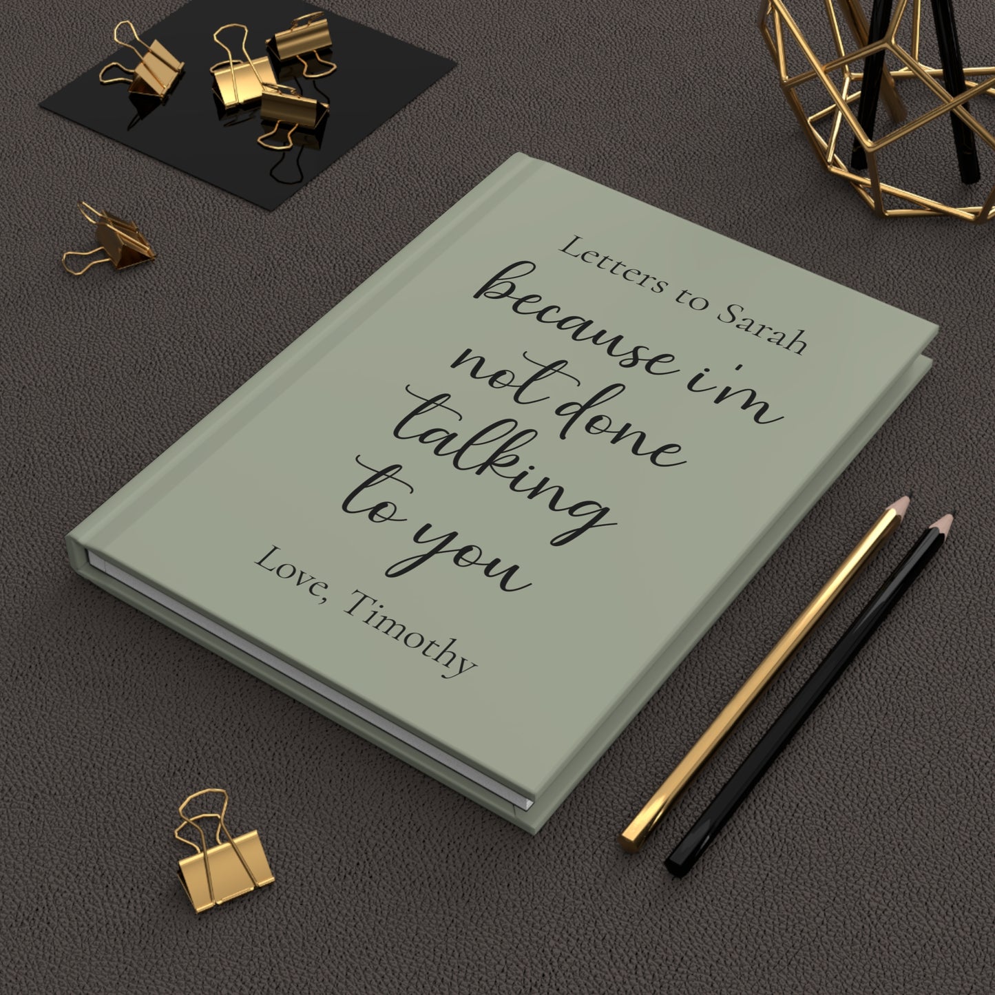 Custom Hardcover Journal, Personalized Notebook Gift, Matte Finish Journal, Inspirational Writing Journal, Customizable Cover, Gift for Writers