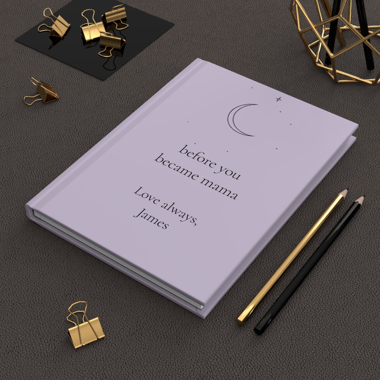 Customizable Hardcover Journal, Personal Notebook Gift, Matte Finish, Personalized Journal, Memory Keepsake, Gift for Mom, Heartfelt Note