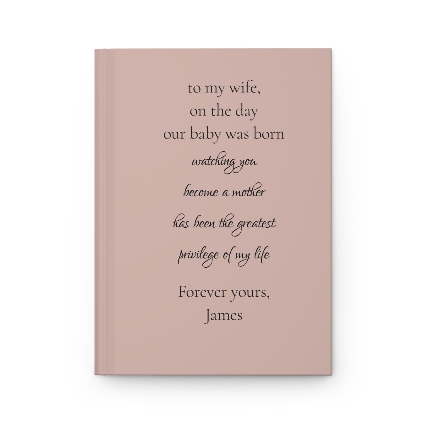 Personalized Hardcover Journal, Custom Design Notebook, Elegant Gift for Wife, Unique Writing Journal, Special Keepsake