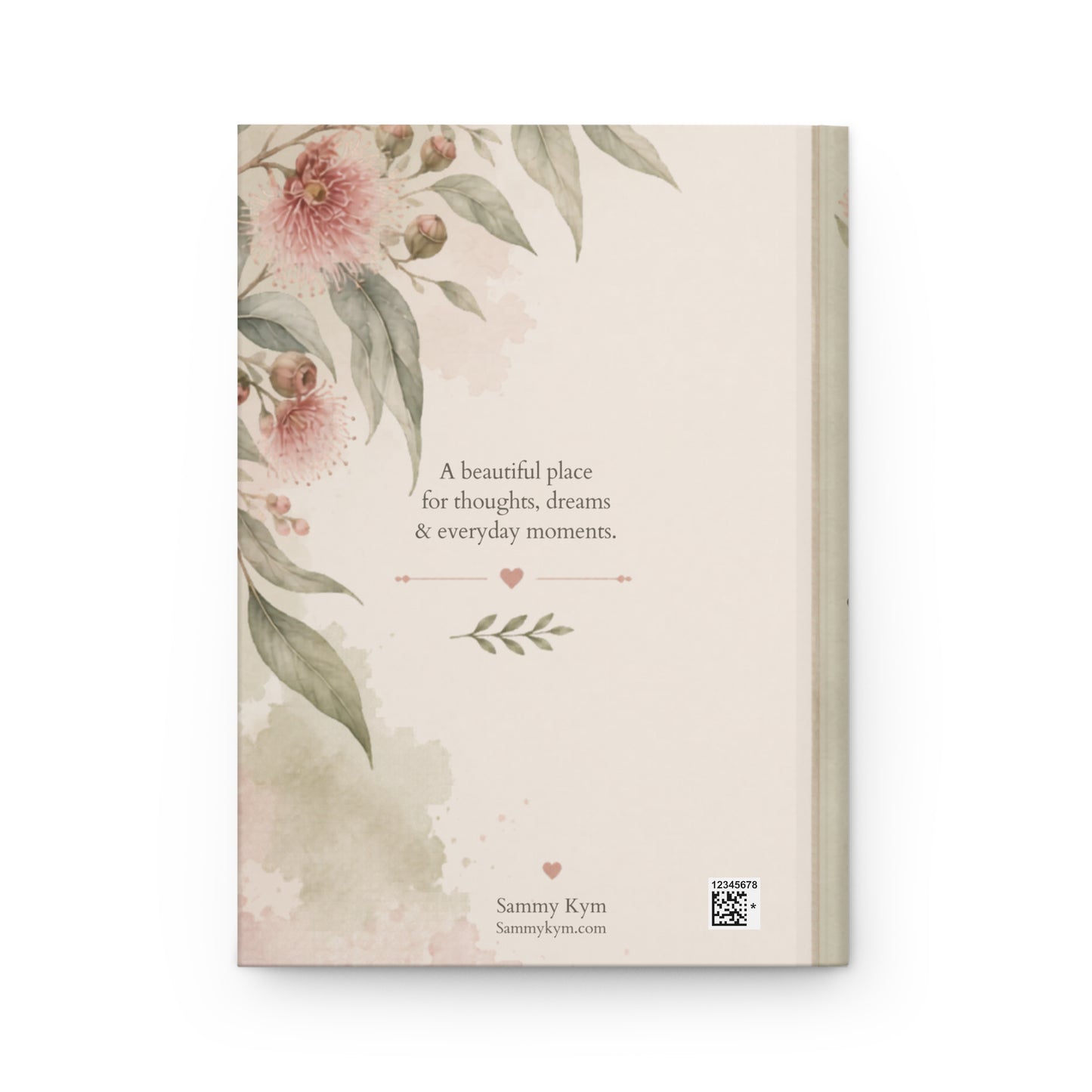 Bush Gum Blossom, Floral Hardcover Journal, Personalized Notebook, Custom Gift, Aesthetic Writing, Matte Finish Diary, Artist Design