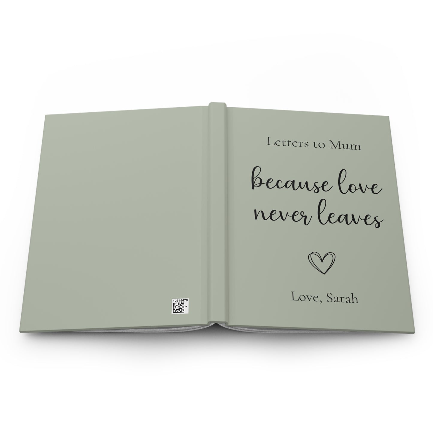 Custom Hardcover Journal, Personalized Notebook, Matte Finish Diary, Love Quote Gift, Inspirational Message, Family Keepsake, Memory Book