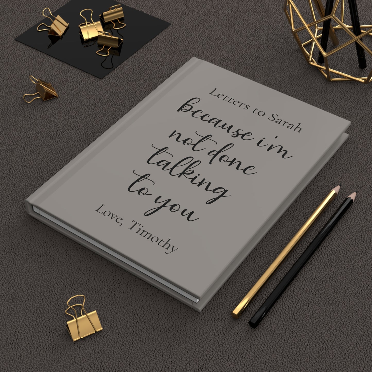 Custom Hardcover Journal, Personalized Notebook Gift, Matte Finish Journal, Inspirational Writing Journal, Customizable Cover, Gift for Writers