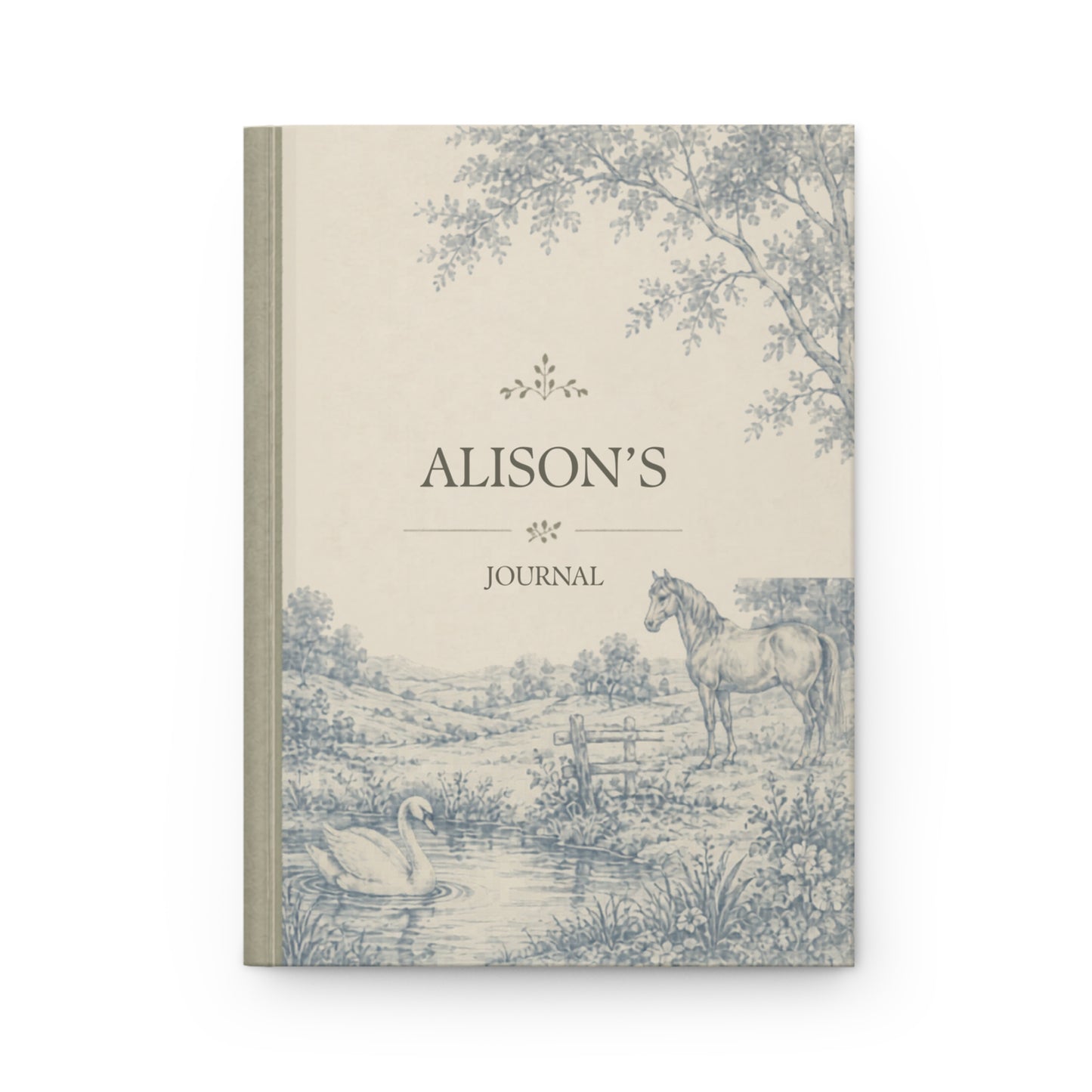 Personalized Hardcover Journal, Custom Matte Notebook, Vintage Style Horse Journal, Thoughtful Gift Idea, Stylish Writing Diary, Unique Present