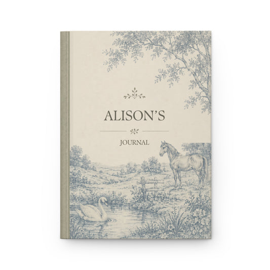 Personalized Hardcover Journal, Custom Matte Notebook, Vintage Style Horse Journal, Thoughtful Gift Idea, Stylish Writing Diary, Unique Present