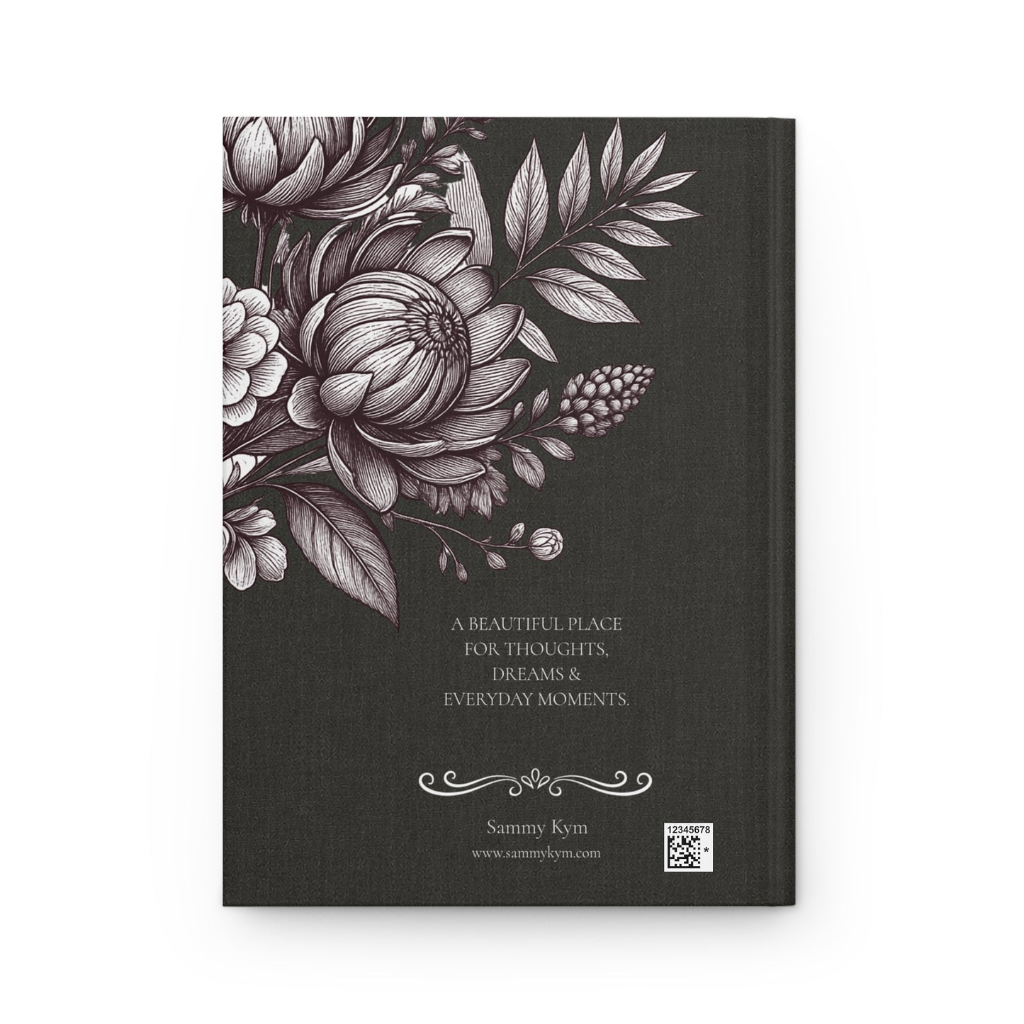 Personalized Linen-look Journal | Custom Hardcover Notebook | Australian Botanical Journal | Elegant Name Notebook