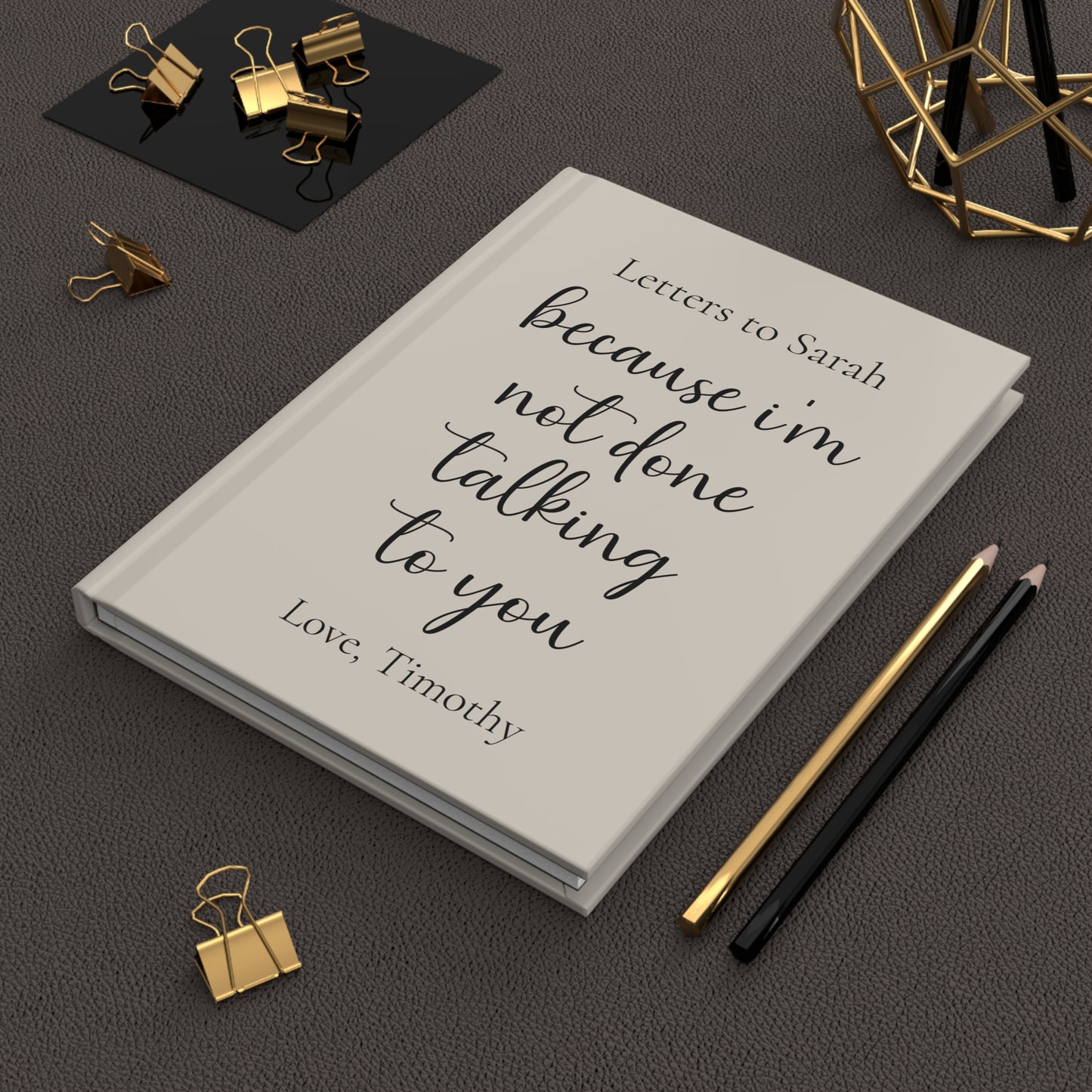 Custom Hardcover Journal, Personalized Notebook Gift, Matte Finish Journal, Inspirational Writing Journal, Customizable Cover, Gift for Writers