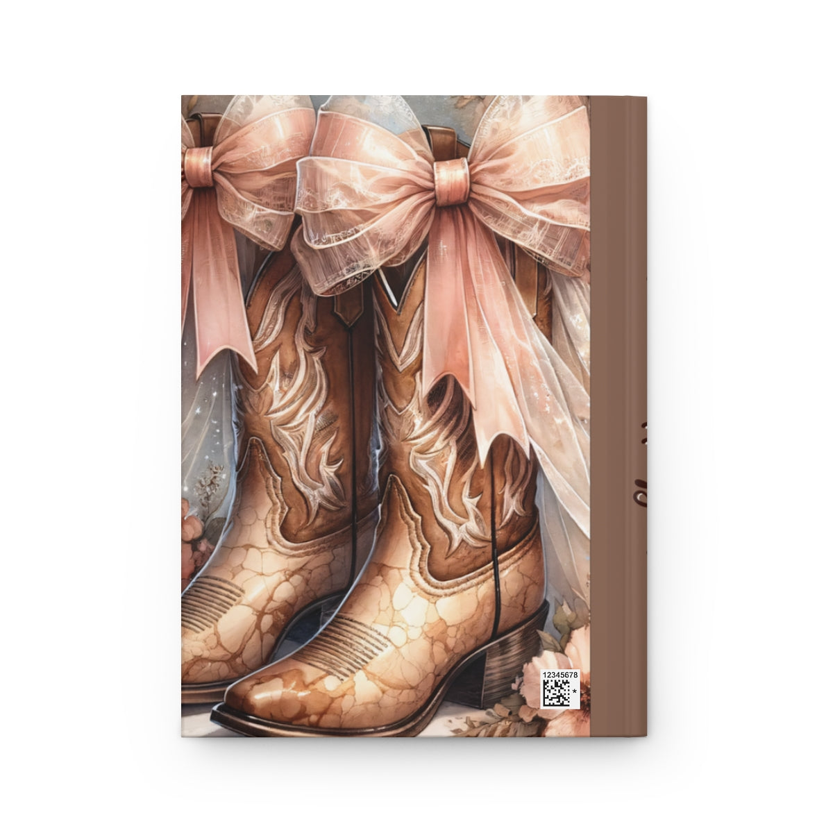 Personalised Hardcover Wedding Journal Matte, Country and Western, Country Boots, awd-1771
