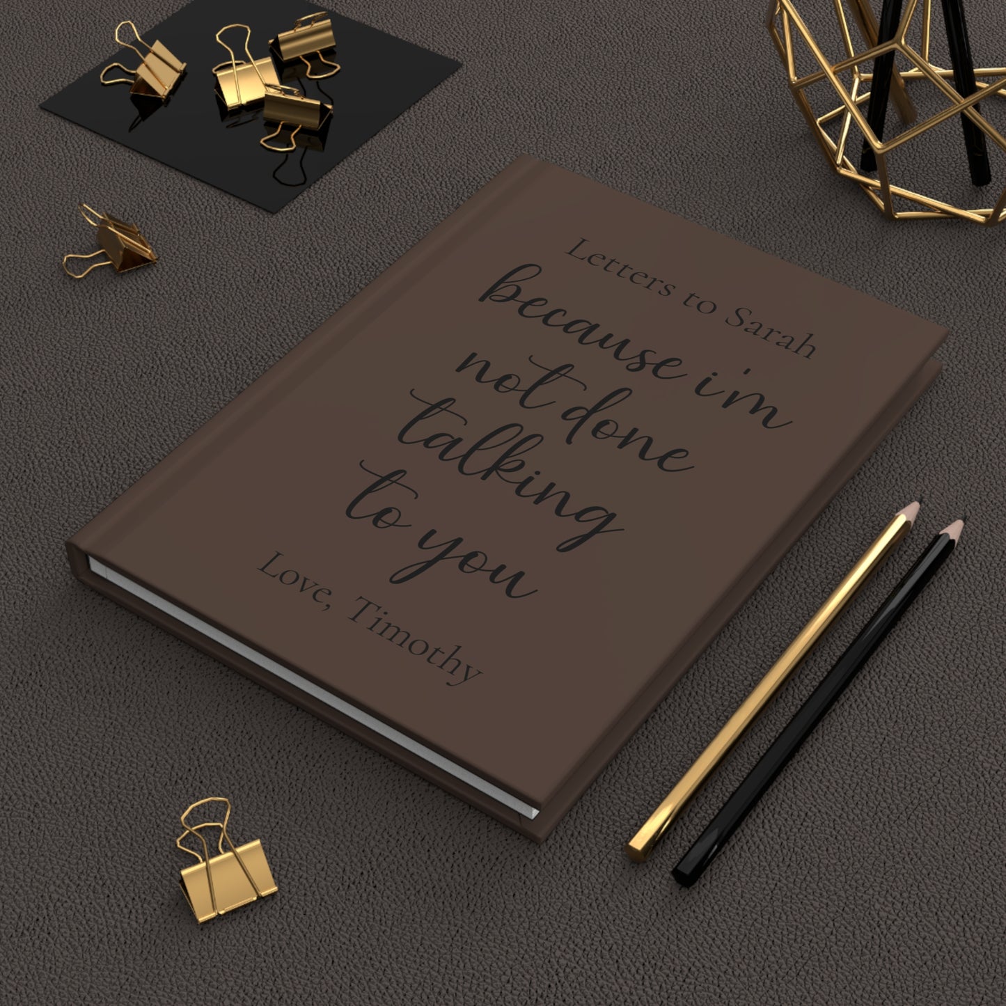Custom Hardcover Journal, Personalized Notebook Gift, Matte Finish Journal, Inspirational Writing Journal, Customizable Cover, Gift for Writers