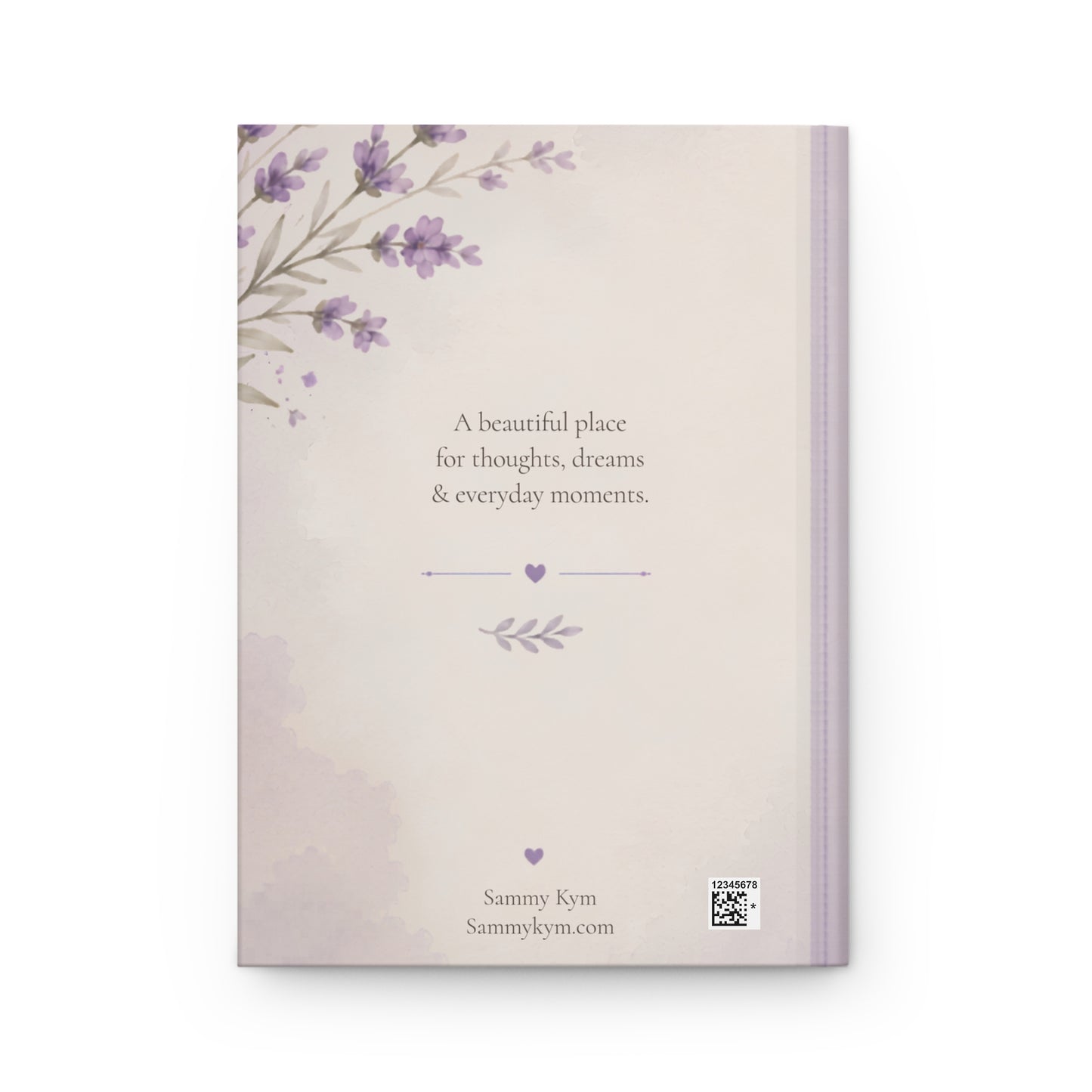 Personalized Lavender Journal, Custom Hardcover Notebook, Unique Gift for Writers, Lavender Design Journal, Personalized Name Notebook