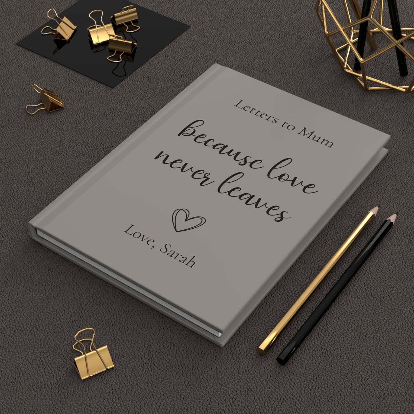 Personalized Journal Gift, Custom Hardcover Notebook, Heart Design, Lined Pages, Mother's Day Gift, Writing Diary, Thoughtful Present