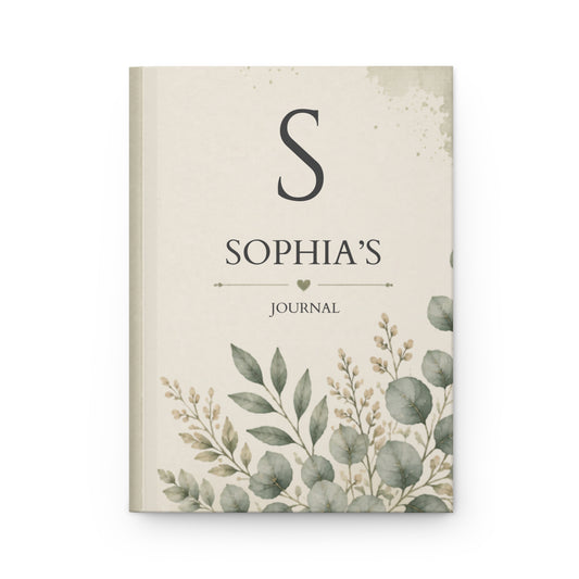Personalized Hardcover Journal, Custom Journals with Initial, Elegant Floral Notebook, Personalized Gift for Writers, Unique Stationery