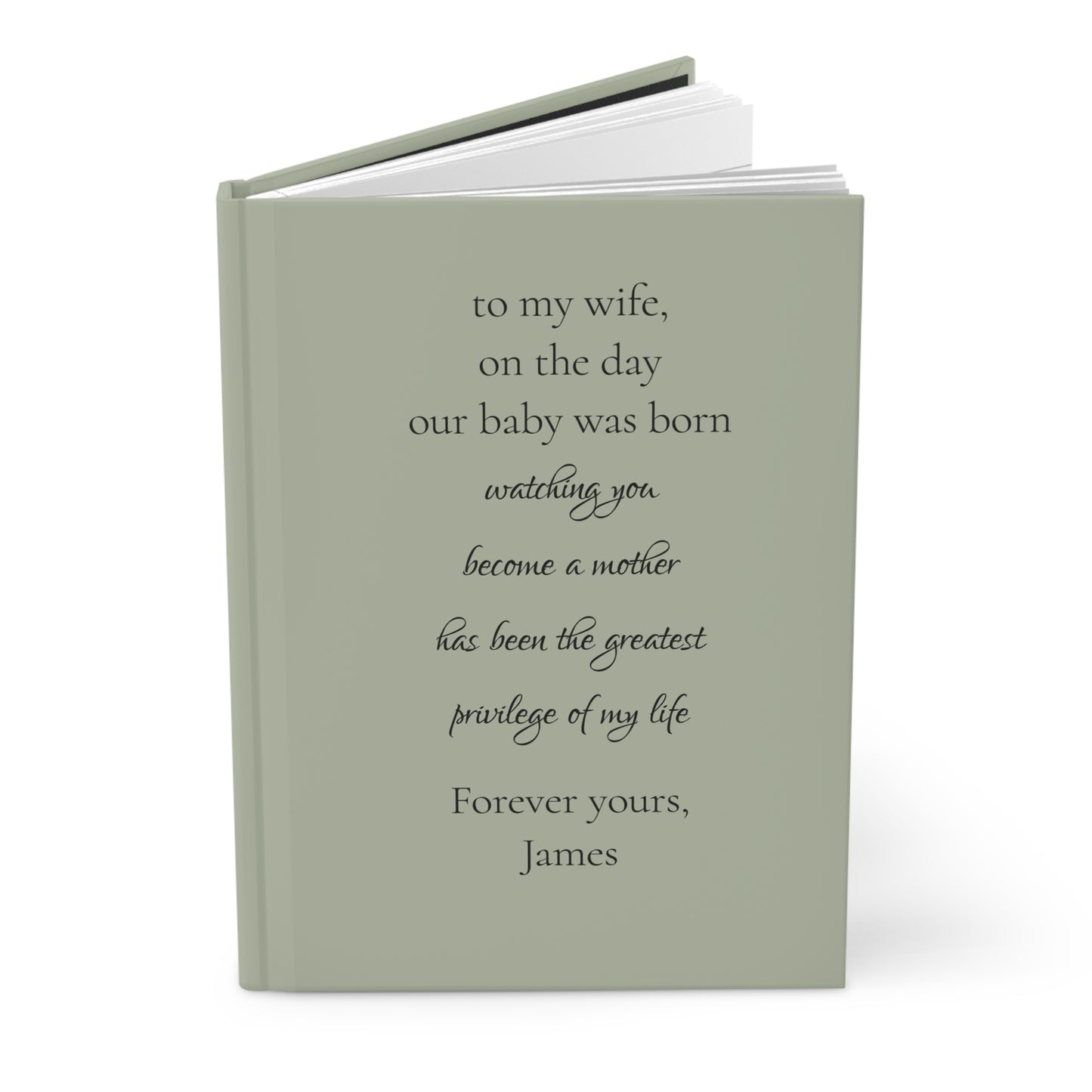 Personalized Hardcover Journal, Custom Design Notebook, Elegant Gift for Wife, Unique Writing Journal, Special Keepsake