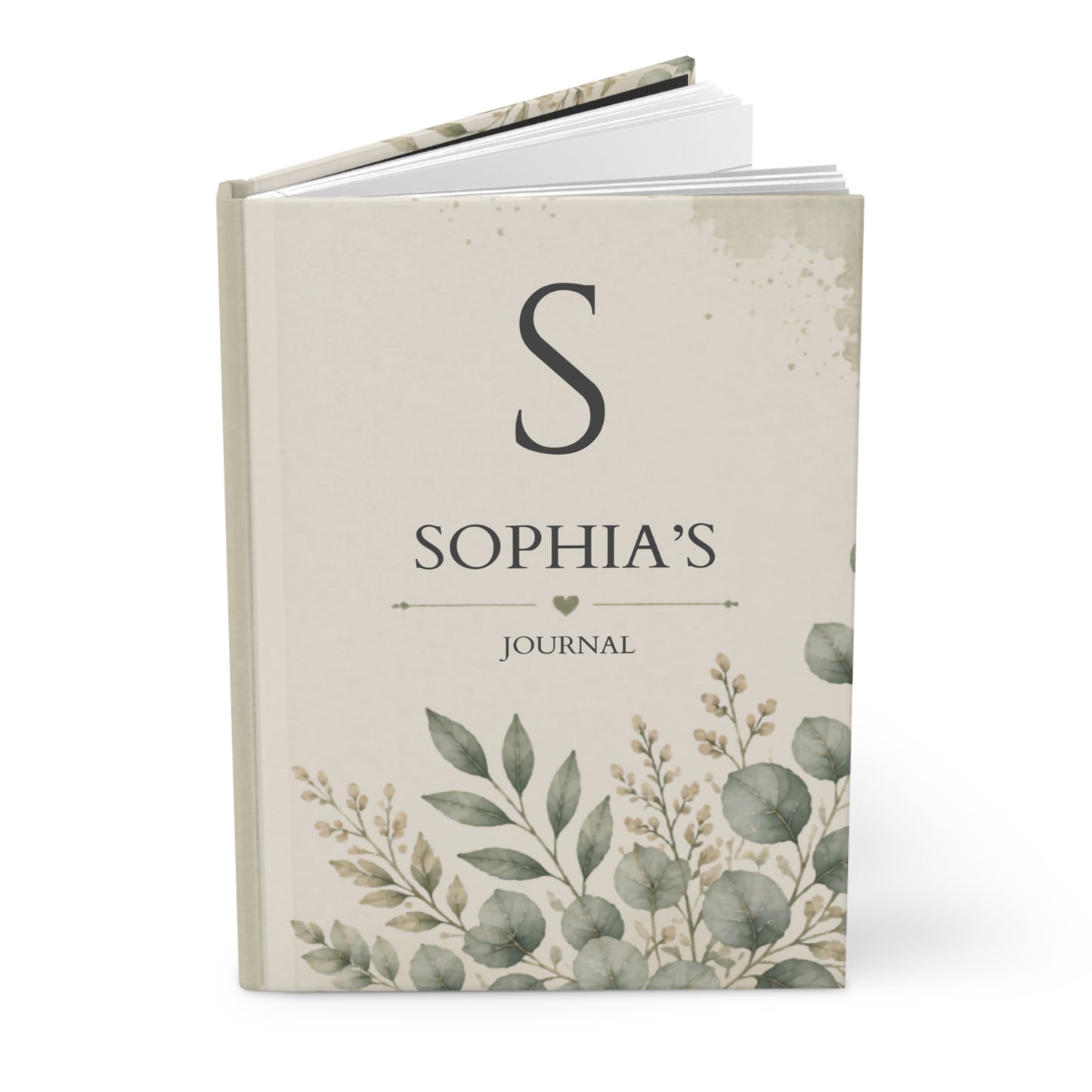 Personalized Hardcover Journal, Custom Journals with Initial, Elegant Floral Notebook, Personalized Gift for Writers, Unique Stationery