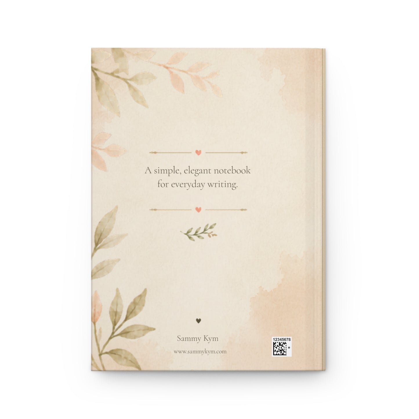 Personalized Floral Journal, Custom Name, Hardcover Notebook, Matte Finish, Stylish Writing, Gift for Writers, Elegant Stationery