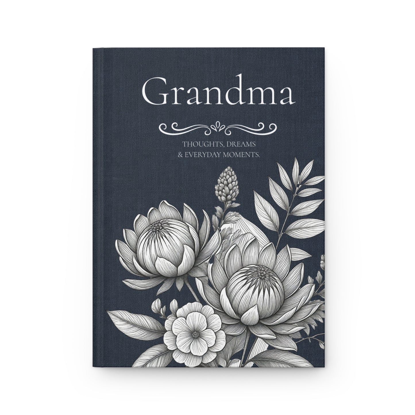 Personalized Linen-look Journal | Custom Hardcover Notebook | Australian Botanical Journal | Elegant Name Notebook