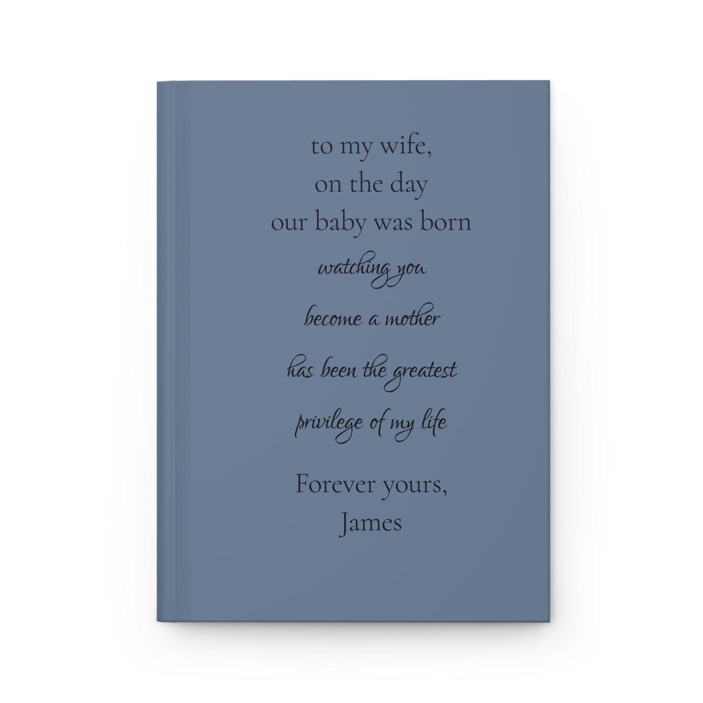 Personalized Hardcover Journal, Custom Design Notebook, Elegant Gift for Wife, Unique Writing Journal, Special Keepsake