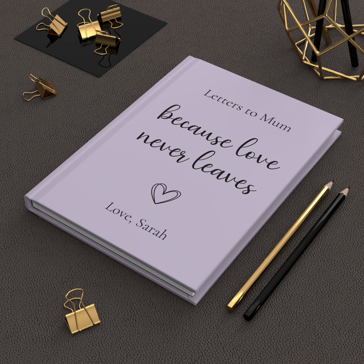 Custom Hardcover Journal, Personalized Notebook, Matte Finish Diary, Love Quote Gift, Inspirational Message, Family Keepsake, Memory Book