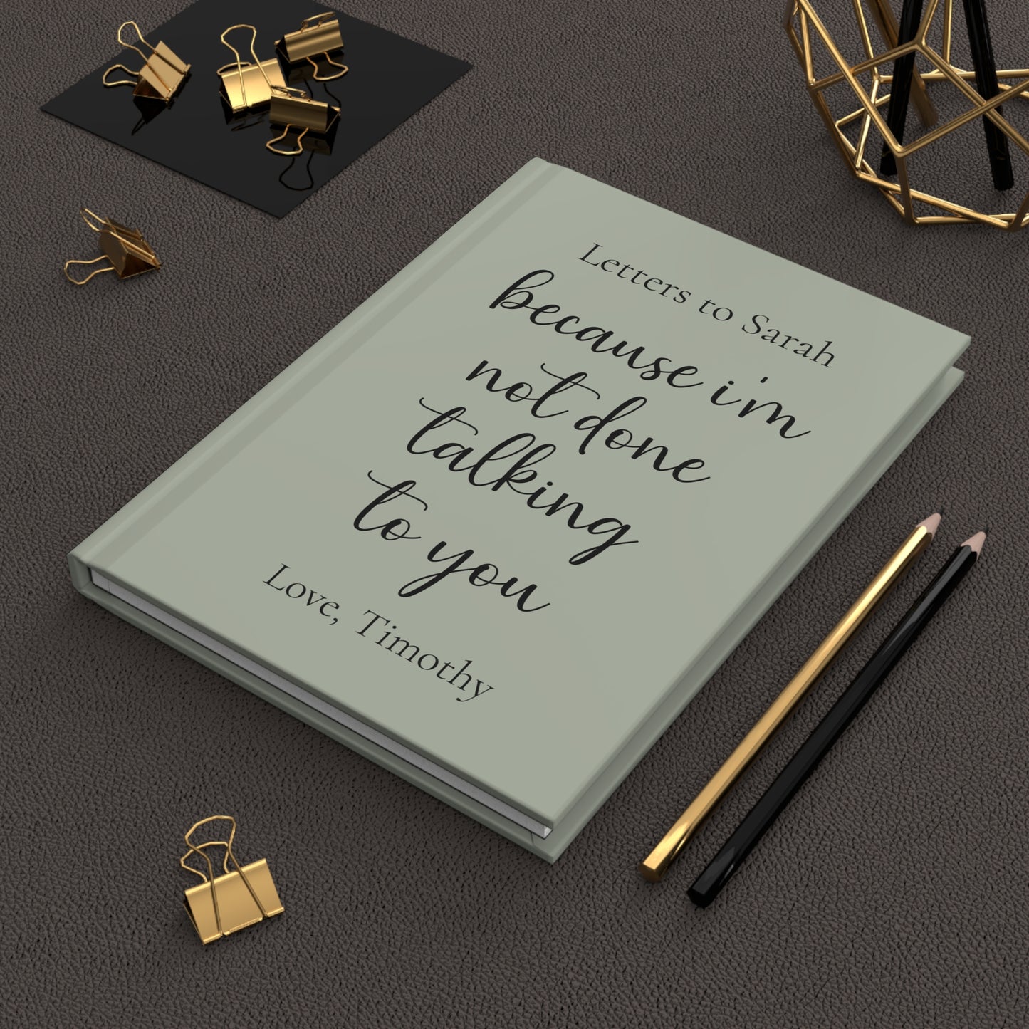 Custom Hardcover Journal, Personalized Notebook Gift, Matte Finish Journal, Inspirational Writing Journal, Customizable Cover, Gift for Writers